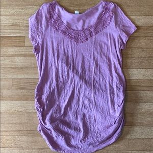 XL lilac maternity shirt